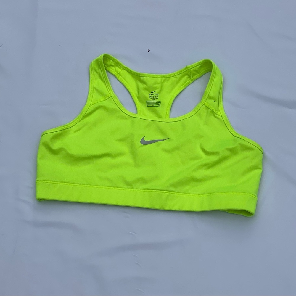 Neon Nike Dri-Fit Sports Bra
